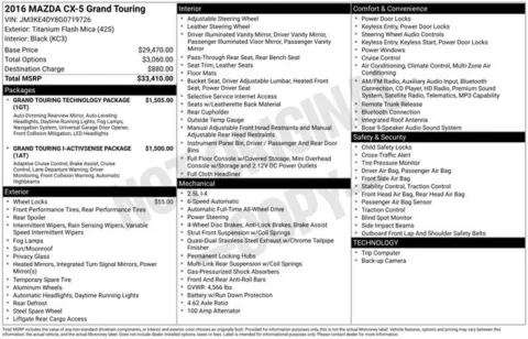 Photos of 2016 Mazda CX-5 Grand Touring for sale in Ottumwa, IA at Gregg Young Toyota of Ottumwa