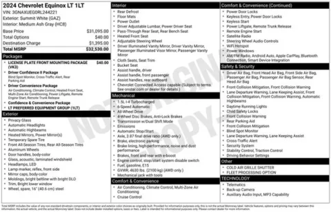 Photos of 2024 Chevrolet Equinox LT for sale in Ottumwa, IA at Gregg Young Toyota of Ottumwa