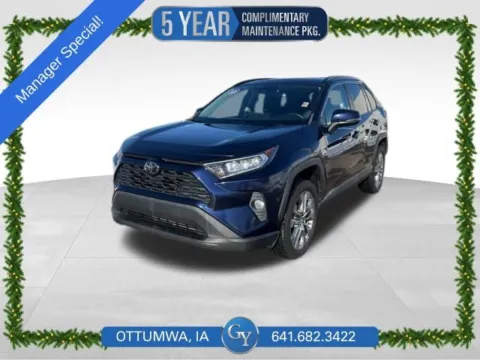 Blue 2021 Toyota RAV4 XLE Premium for sale in Ottumwa, IA