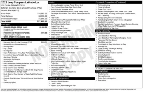 Photos of 2022 Jeep Compass Latitude Lux for sale in Ottumwa, IA at Gregg Young Toyota of Ottumwa