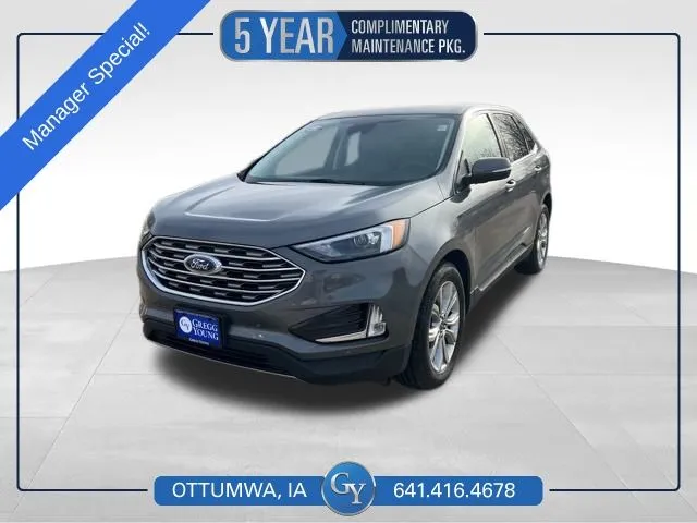 Gray 2024 Ford Edge Titanium for sale in Ottumwa, IA