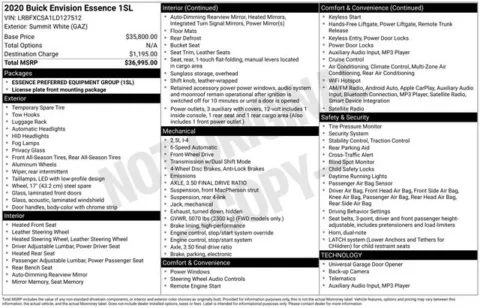 Photos of 2020 Buick Envision Essence for sale in Ottumwa, IA at Gregg Young Toyota of Ottumwa