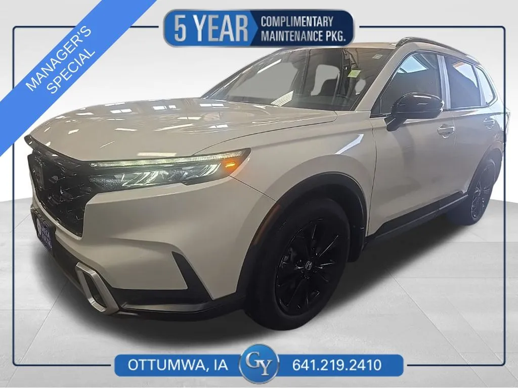 White 2025 Honda CR-V Hybrid Sport Touring for sale in Ottumwa, IA