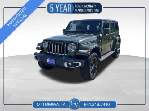 Green 2022 Jeep Wrangler Unlimited Sahara 4xe for sale in Ottumwa, IA