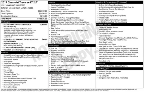 Photos of 2017 Chevrolet Traverse 2LT for sale in Ottumwa, IA at Gregg Young Toyota of Ottumwa