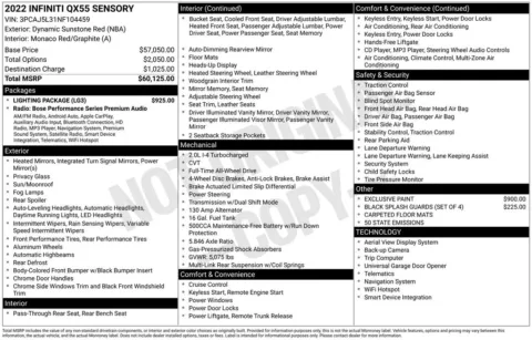 Photos of 2022 INFINITI QX55 SENSORY for sale in Ottumwa, IA at Gregg Young Toyota of Ottumwa