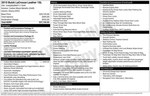 Photos of 2015 Buick LaCrosse Leather Group for sale in Ottumwa, IA at Gregg Young Toyota of Ottumwa