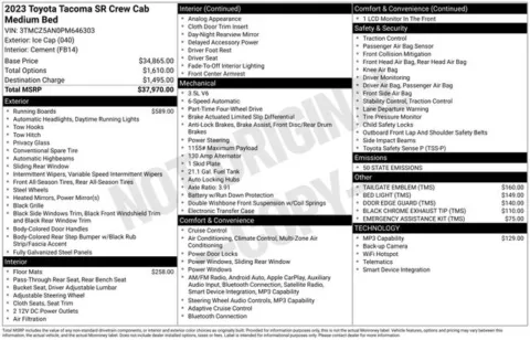 Photos of 2023 Toyota Tacoma SR for sale in Ottumwa, IA at Gregg Young Toyota of Ottumwa
