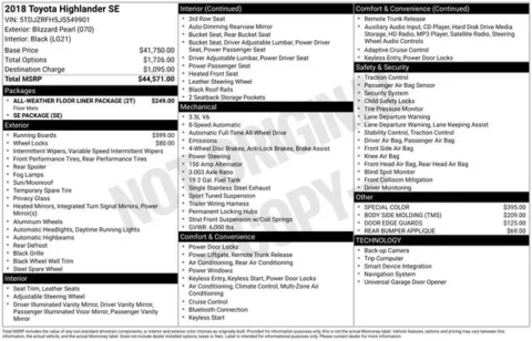 Photos of 2018 Toyota Highlander SE for sale in Ottumwa, IA at Gregg Young Toyota of Ottumwa