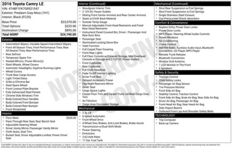 Photos of 2016 Toyota Camry LE for sale in Ottumwa, IA at Gregg Young Toyota of Ottumwa