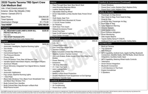 Photos of 2020 Toyota Tacoma TRD Sport for sale in Ottumwa, IA at Gregg Young Toyota of Ottumwa
