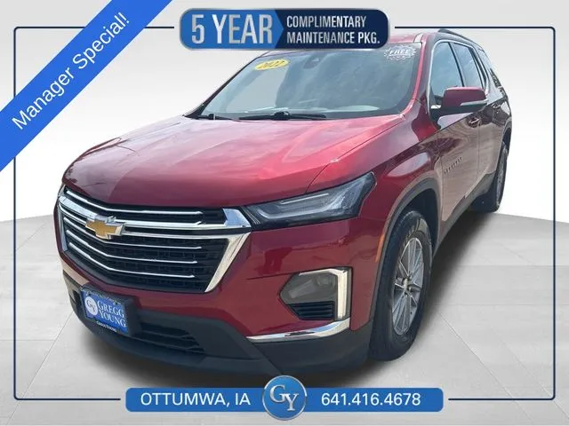 Red 2022 Chevrolet Traverse LT for sale in Ottumwa, IA