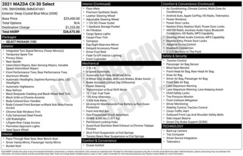 Photos of 2021 Mazda CX-30 Select for sale in Ottumwa, IA at Gregg Young Toyota of Ottumwa