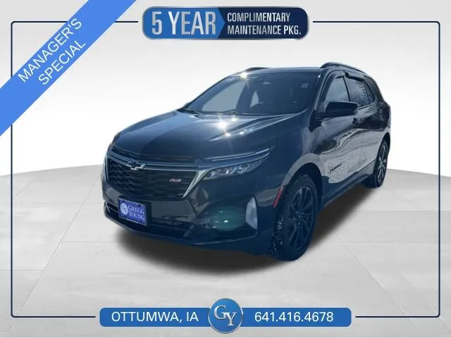 Black 2022 Chevrolet Equinox RS for sale in Ottumwa, IA