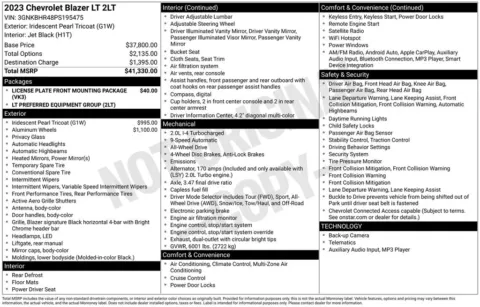 Photos of 2023 Chevrolet Blazer LT for sale in Ottumwa, IA at Gregg Young Toyota of Ottumwa