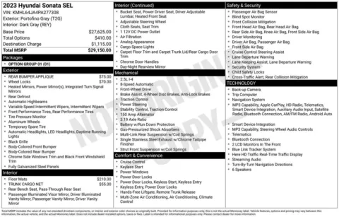 Photos of 2023 Hyundai Sonata SEL for sale in Ottumwa, IA at Gregg Young Toyota of Ottumwa