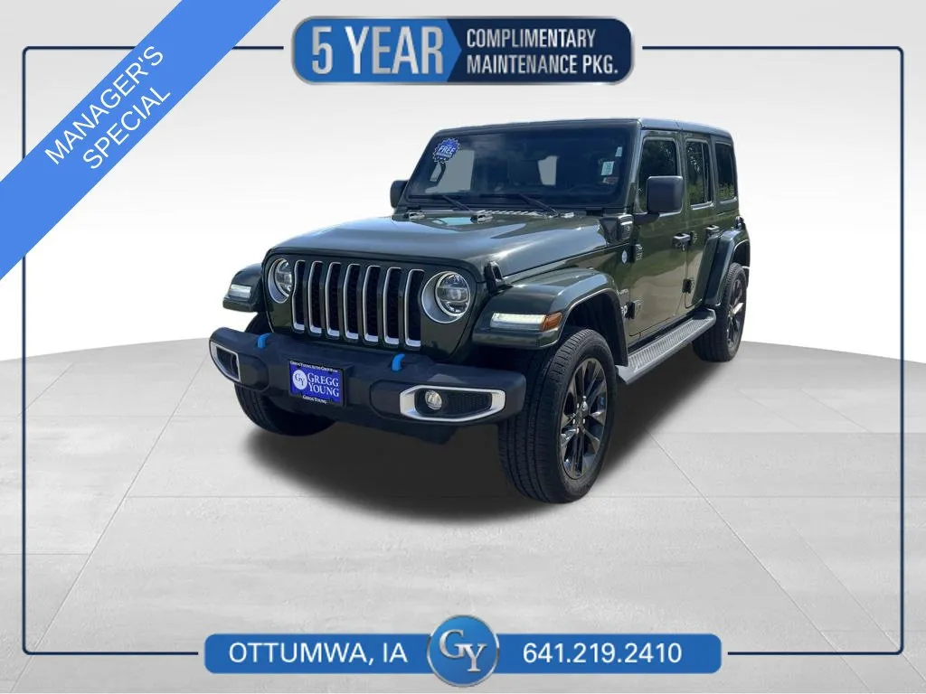 Green 2022 Jeep Wrangler Unlimited Sahara 4xe for sale in Ottumwa, IA