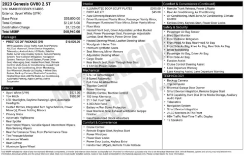 Photos of 2023 Genesis GV80 2.5T for sale in Ottumwa, IA at Gregg Young Toyota of Ottumwa