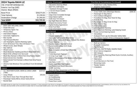 Photos of 2024 Toyota RAV4 LE for sale in Ottumwa, IA at Gregg Young Toyota of Ottumwa