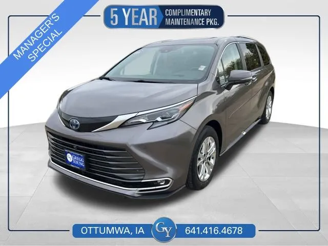 Gray 2024 Toyota Sienna Platinum for sale in Ottumwa, IA