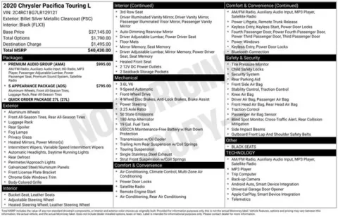 Photos of 2020 Chrysler Pacifica Touring L for sale in Ottumwa, IA at Gregg Young Toyota of Ottumwa