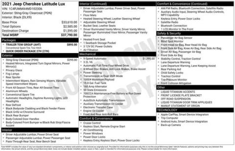 Photos of 2021 Jeep Cherokee Latitude Lux for sale in Ottumwa, IA at Gregg Young Toyota of Ottumwa