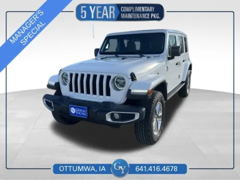 White 2021 Jeep Wrangler Unlimited Sahara for sale in Ottumwa, IA