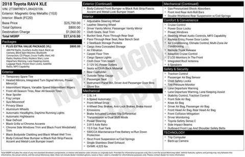 Photos of 2018 Toyota RAV4 XLE for sale in Ottumwa, IA at Gregg Young Toyota of Ottumwa