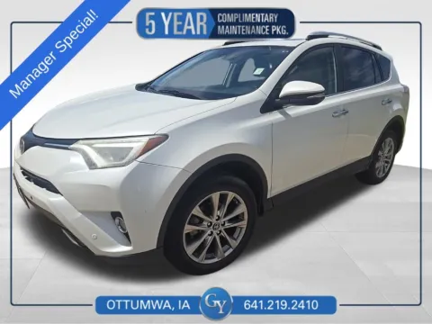 White 2016 Toyota RAV4 Limited for sale in Ottumwa, IA