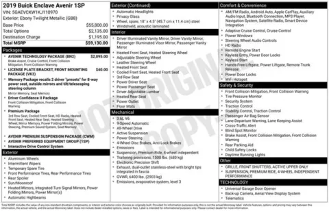 Photos of 2019 Buick Enclave Avenir for sale in Ottumwa, IA at Gregg Young Toyota of Ottumwa