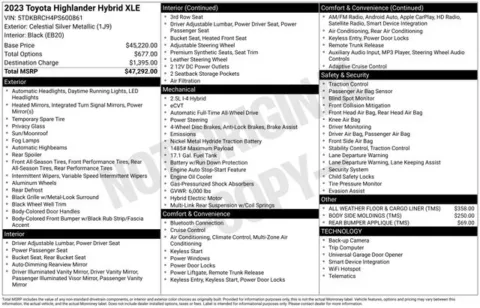 Photos of 2023 Toyota Highlander Hybrid XLE for sale in Ottumwa, IA at Gregg Young Toyota of Ottumwa