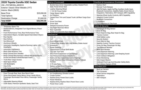 Photos of 2020 Toyota Corolla XSE for sale in Ottumwa, IA at Gregg Young Toyota of Ottumwa