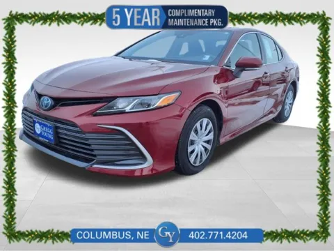 Red 2022 Toyota Camry Hybrid LE for sale in Columbus, NE
