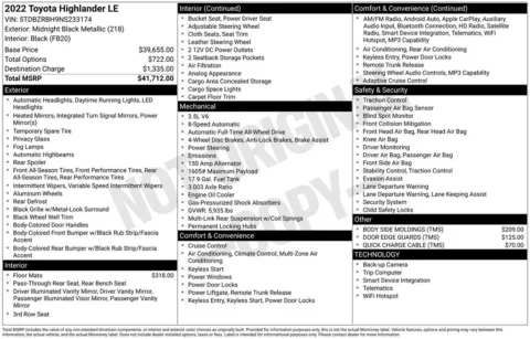 Photos of 2022 Toyota Highlander LE for sale in Columbus, NE at Gregg Young Toyota of Columbus