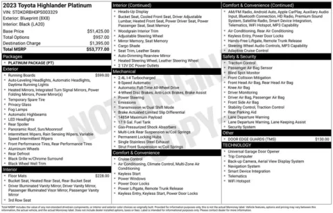 Photos of 2023 Toyota Highlander Platinum for sale in Columbus, NE at Gregg Young Toyota of Columbus