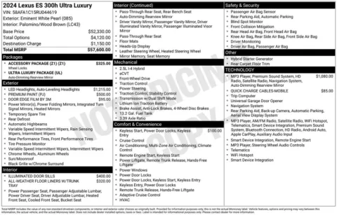 Photos of 2024 Lexus ES 300h Ultra Luxury for sale in Columbus, NE at Gregg Young Toyota of Columbus