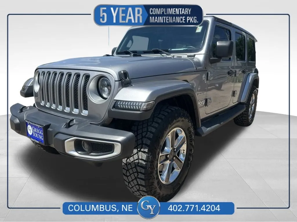 Silver 2019 Jeep Wrangler Unlimited Sahara for sale in Columbus, NE