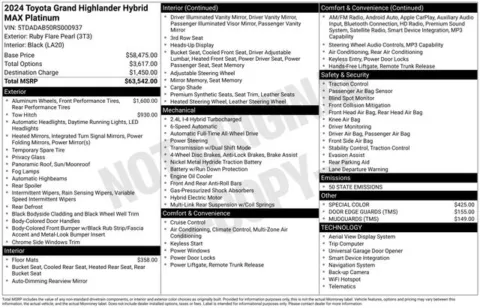 Photos of 2024 Toyota Grand Highlander Hybrid MAX Platinum for sale in Columbus, NE at Gregg Young Toyota of Columbus
