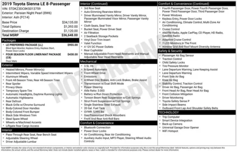 Photos of 2019 Toyota Sienna L for sale in Columbus, NE at Gregg Young Toyota of Columbus