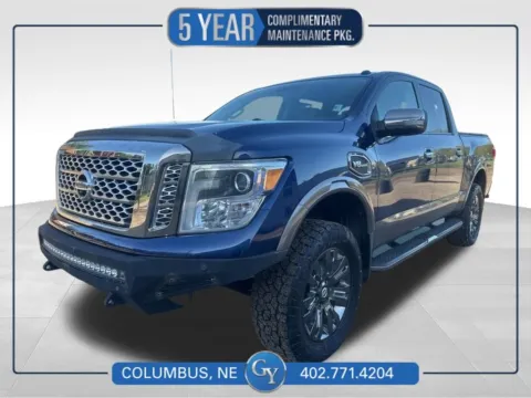Blue 2017 Nissan Titan Platinum Reserve for sale in Columbus, NE