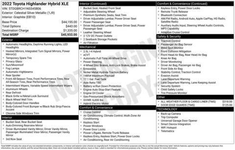 Photos of 2022 Toyota Highlander Hybrid XLE for sale in Columbus, NE at Gregg Young Toyota of Columbus