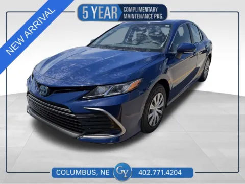 Blue 2024 Toyota Camry Hybrid LE for sale in Columbus, NE