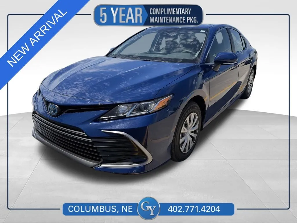 Blue 2024 Toyota Camry Hybrid LE for sale in Columbus, NE