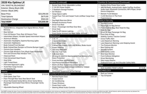 Photos of 2020 Kia Optima LX for sale in Columbus, NE at Gregg Young Toyota of Columbus
