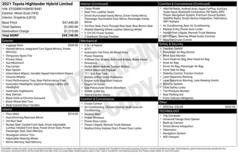 Photos of 2021 Toyota Highlander Hybrid Limited for sale in Columbus, NE at Gregg Young Toyota of Columbus