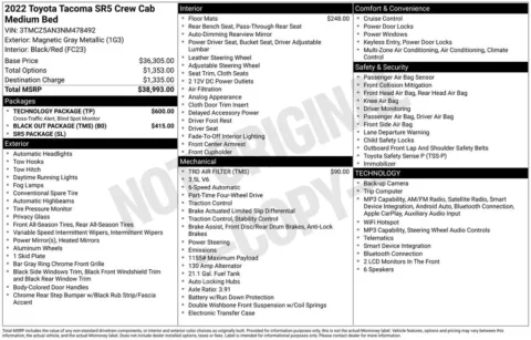 Photos of 2022 Toyota Tacoma SR5 for sale in Columbus, NE at Gregg Young Toyota of Columbus