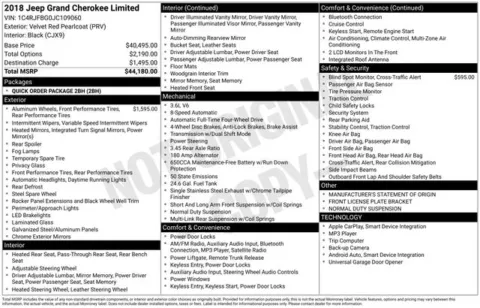 Photos of 2018 Jeep Grand Cherokee Limited for sale in Columbus, NE at Gregg Young Toyota of Columbus