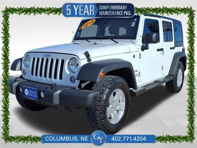 White 2018 Jeep Wrangler JK Unlimited Sport for sale in Columbus, NE