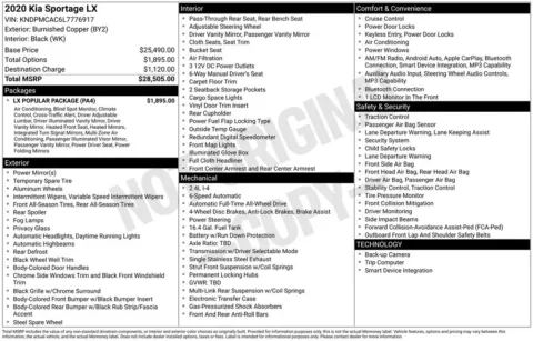Photos of 2020 Kia Sportage LX for sale in Columbus, NE at Gregg Young Toyota of Columbus