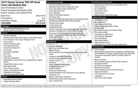 Photos of 2018 Toyota Tacoma TRD Off-Road for sale in Columbus, NE at Gregg Young Toyota of Columbus